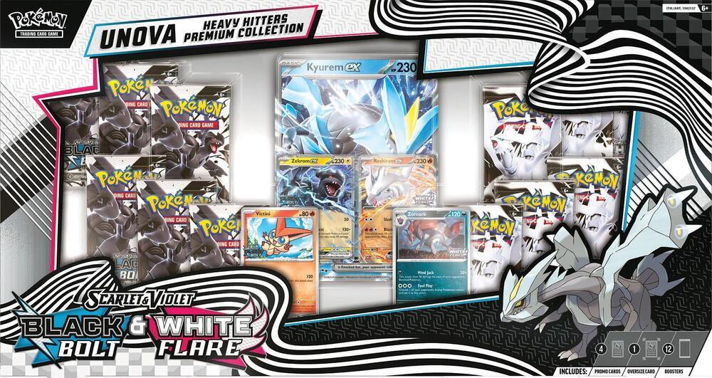 Scarlet & Violet Black Bolt & White Flare Unova Heavey Hitters Premium Collection